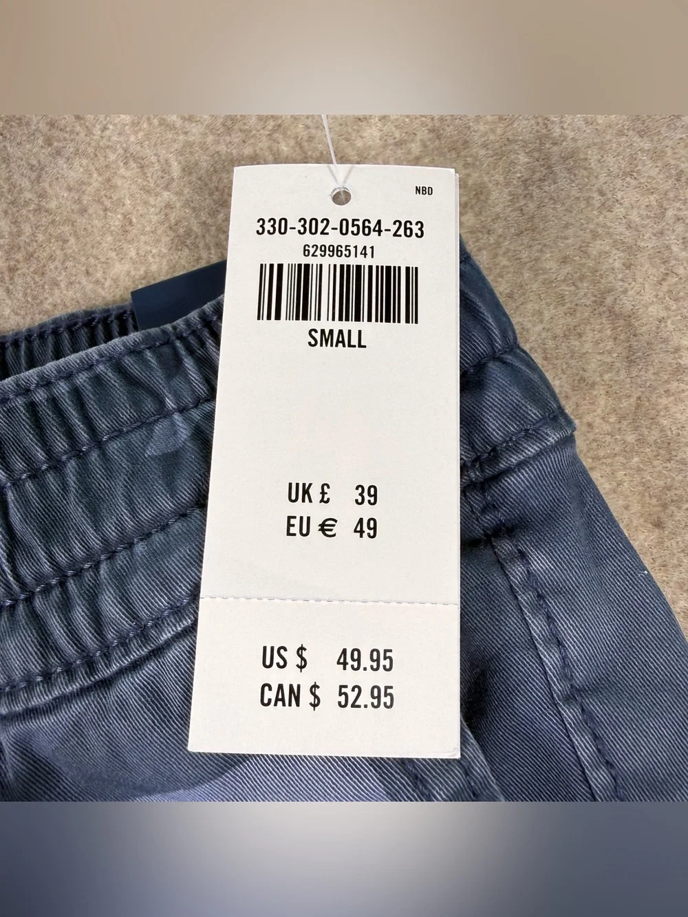 Hollister Men’s Blue Camo Jogger Pants NWT, Size Small, Advanced Stretch